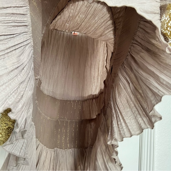 Vintage | Deco USA |  Ruffled Sparkly Flared Skirt - Picture 5 of 7